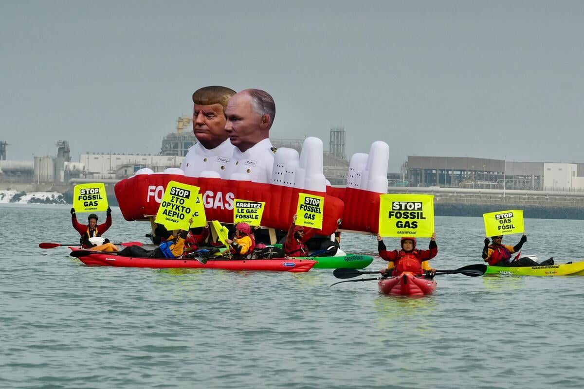 Ongoing blockade against Putin’s and Trump’s gas at the Zeebrugge terminal in Belgium